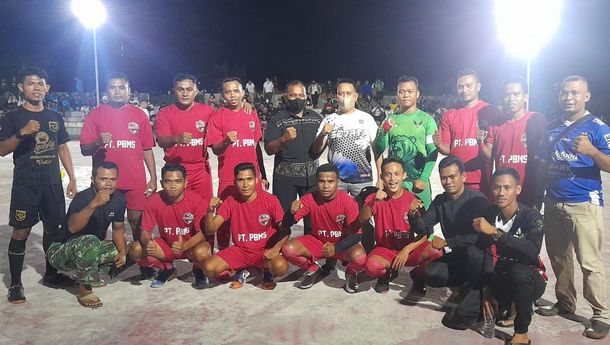 Dandim 1603 Saksikan Langsung Pertandingan Sparing Partner Final Futsal, Tim Kodim 1603 Vs FIF Grup Maumere