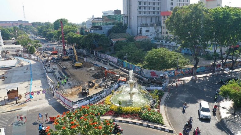 Salah satu sudut di Kota Surabaya. Keamanan Kota Surabaya kondusif selama Ramadan ini.