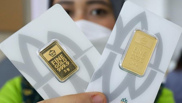 Naik Rp5.000 Harga Emas Antam Menjadi Rp1.002.000 pada Rabu, 13 April 2022