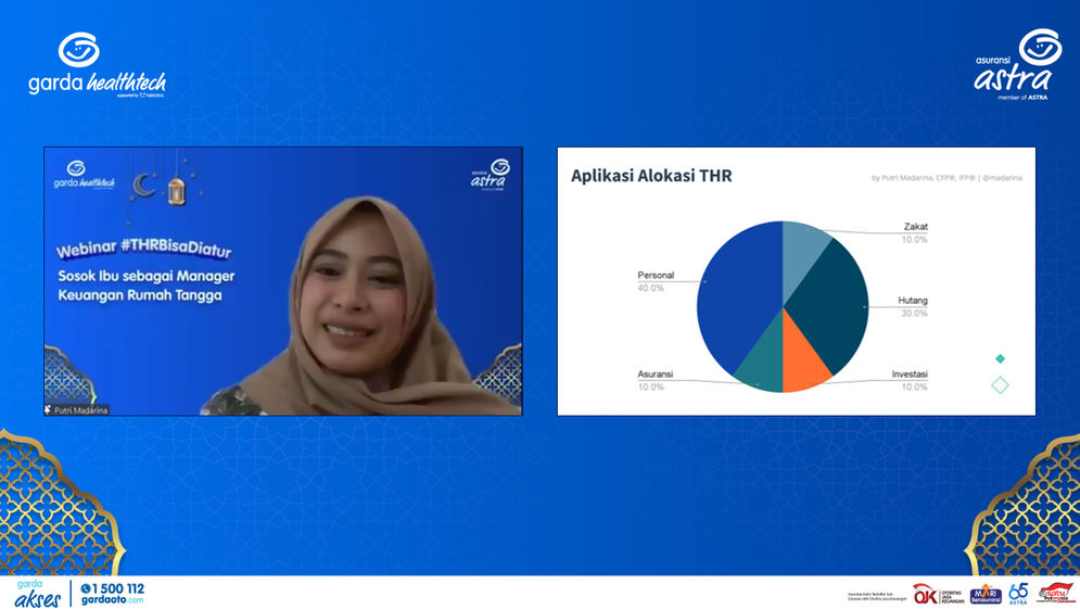 Webinar #THRBisaDiatur Sosok Ibu sebagai Manager Keuangan Rumah Tangga, Kamis, 14 April 2022.