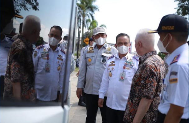 Dinas Perhubungan Kaltim melaksanakan Ramp Check kepada sejumlah Bus di Balikpapan jelang lebaran 2022