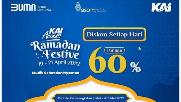 KAI Access Ramadan Festive 2022 Beri Diskon Harga Tiket hingga 60 Persen