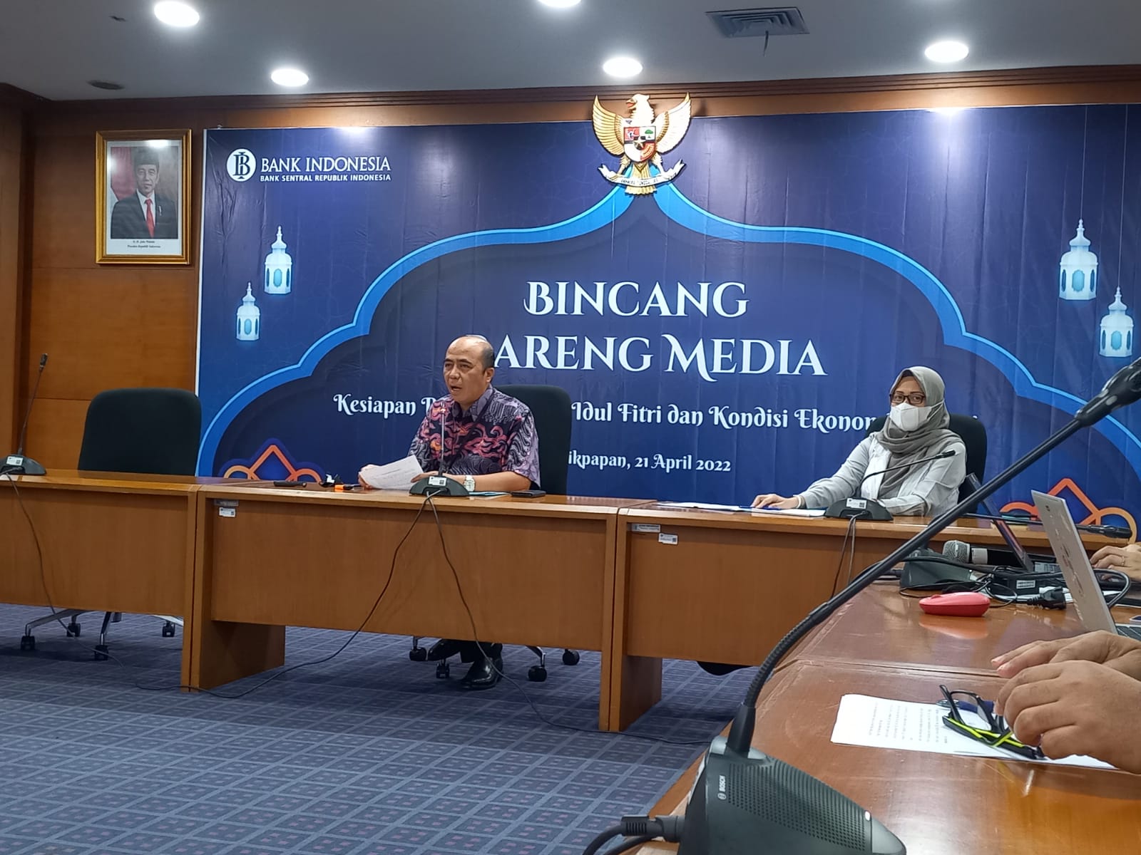 Kantor Perwakilan Bank Indonesia Balikpapan menggelar Bincang Media, Kamis 21 April 2022