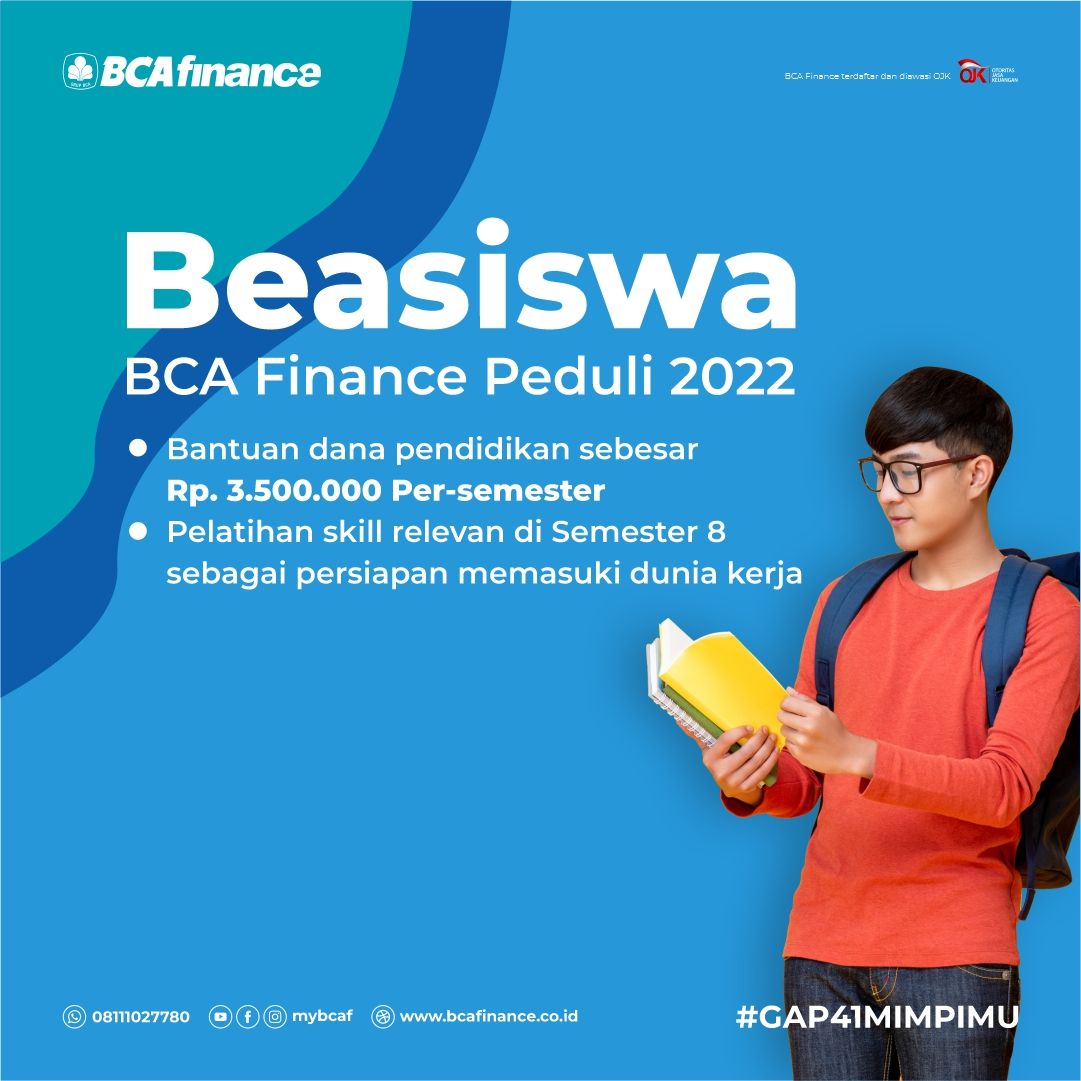 Siap-siap, Beasiswa BCA Finance Peduli Akan Dibuka