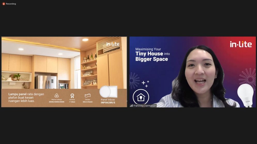 in-Lite LED bersama Hōmu Living berkolaborasi memberikan solusi serta inspirasi dari permasalahan yang dihadapi oleh mayoritas masyarakat di Indonesia melalui acara virtual media briefing bertajuk Maximizing Your Tiny House into Bigger Space. 