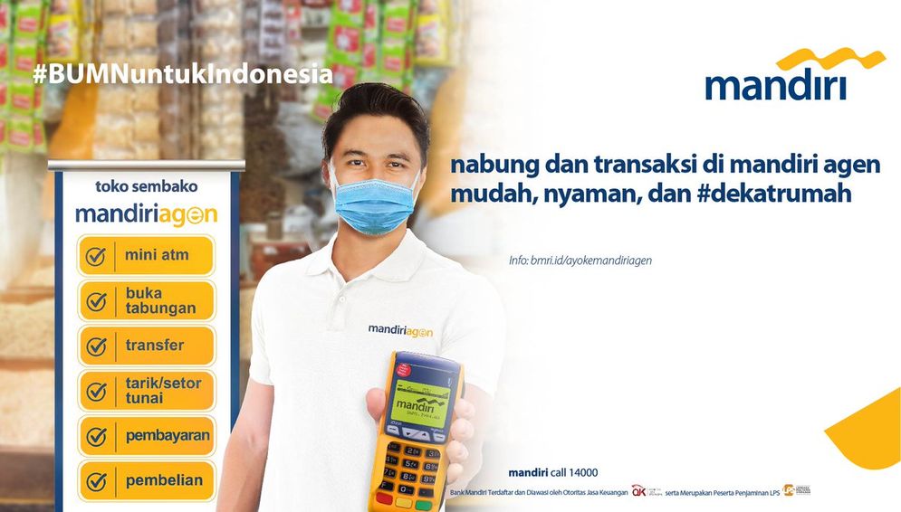 PT Pos Indonesia (Persero) dan Bank Mandiri dalam waktu dekat segera meresmikan pengembangan agen bersama antara Agen Pos dan Mandiri Agen.