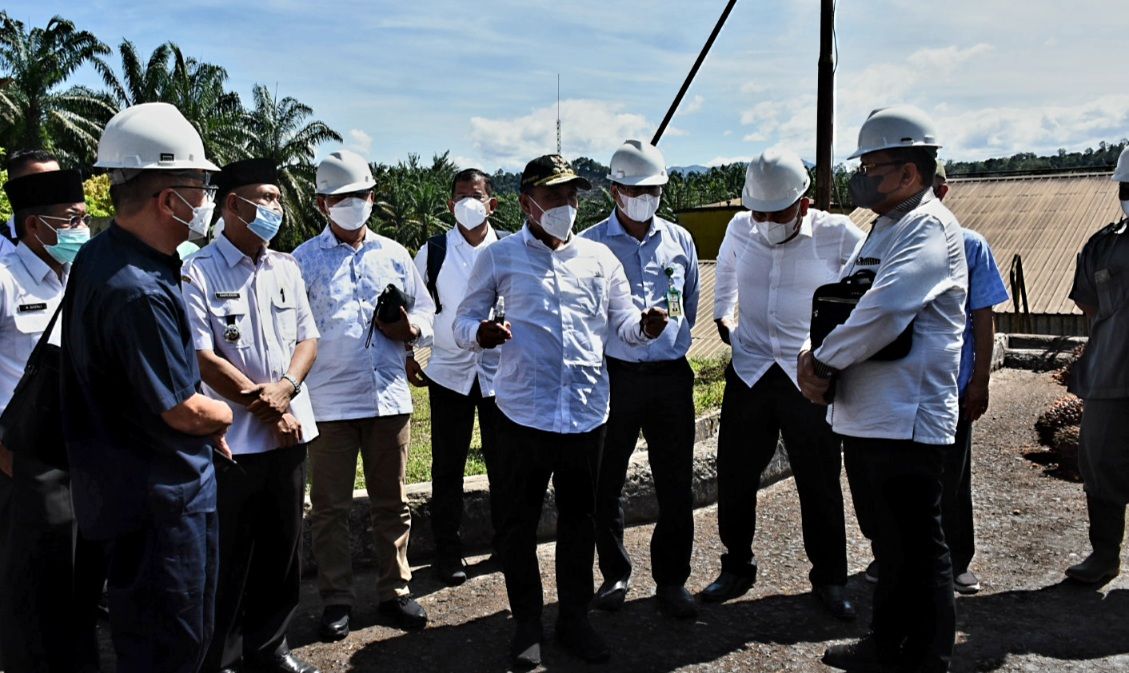 Gubernur Sumut Edy Rahmayadi meninjau PKS di Simpang Gambir, Kecamatan Linggabayu, Kabupaten Madina