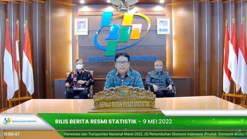 Rilis Pertumbuhan Ekonomi Indonesia Kuartal I-2022 (Youtube BPS)