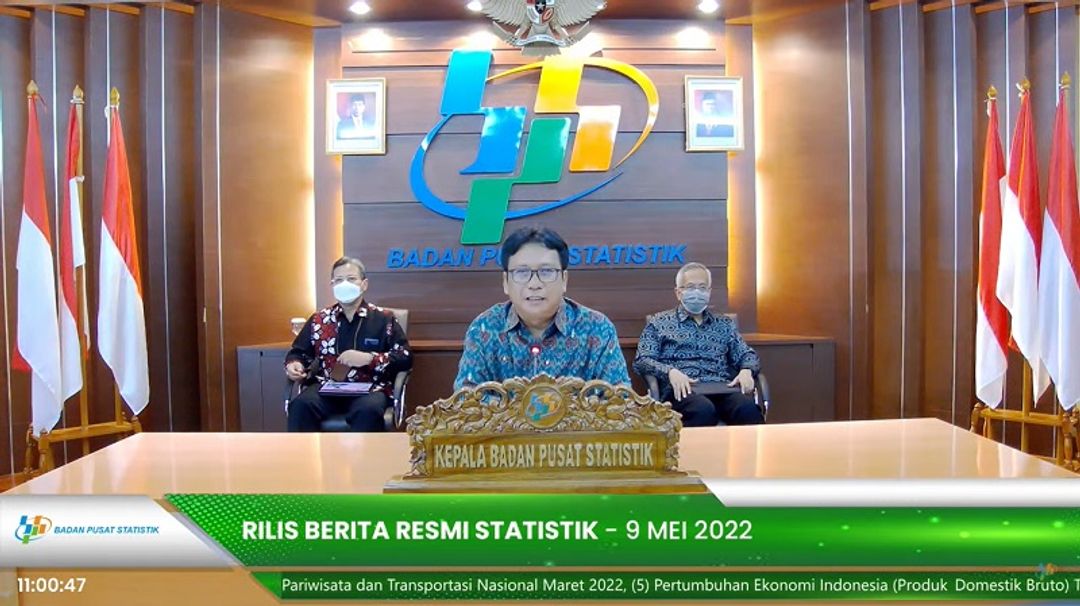 Rilis Pertumbuhan Ekonomi Indonesia Kuartal I-2022 (Youtube BPS)