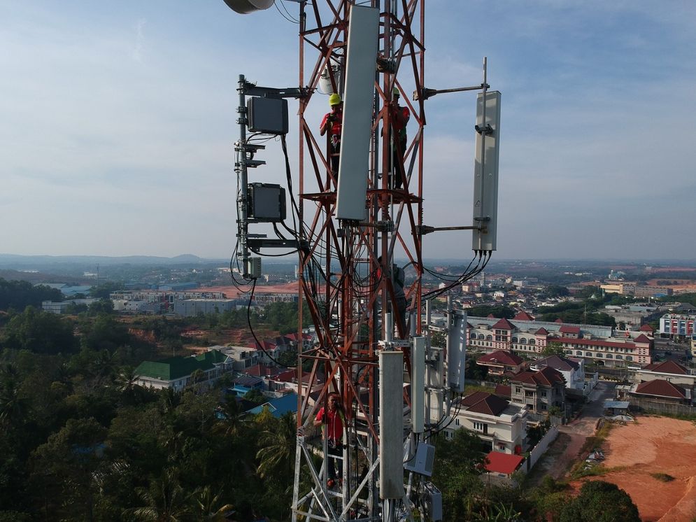 Ilustrasi BTS 4G/LTE Telkomsel di wilayah Lampung.