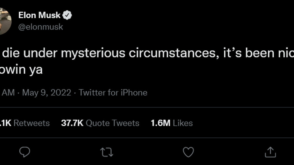 Elon Musk menyampaikan kekhawatirannya akan kemungkinan tewas secara misterius setelah diancam seorang pejabat Rusia.