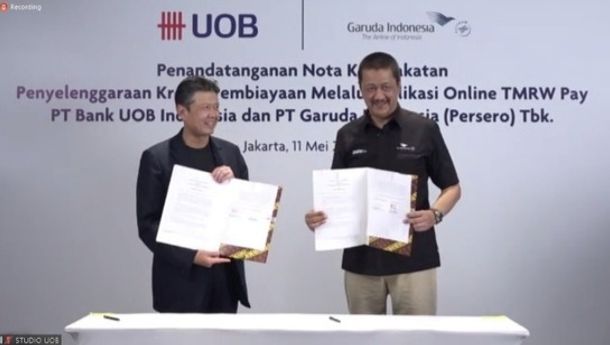 Garuda Bersama UOB Kerjasama Permudah Layanan Tiket Pesawat