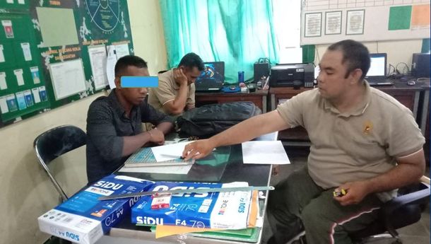 Seorang Pemuda Diamankan di Kodim1603/Sikka Terkait Penipuan,  Mengaku Anggota Akmil