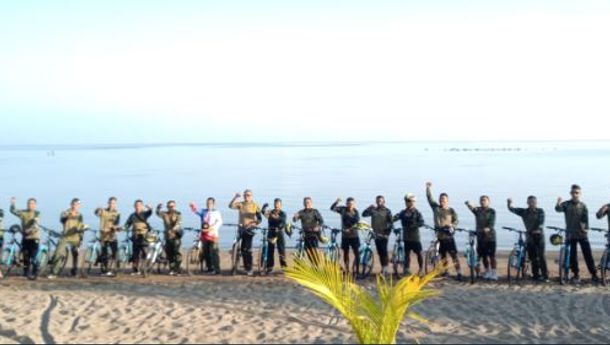  Meski Pandemi Covid Mulai Redup, Kodim 1603 Sikka Tetap Gowes Pagi untuk  Jaga Kebugaran