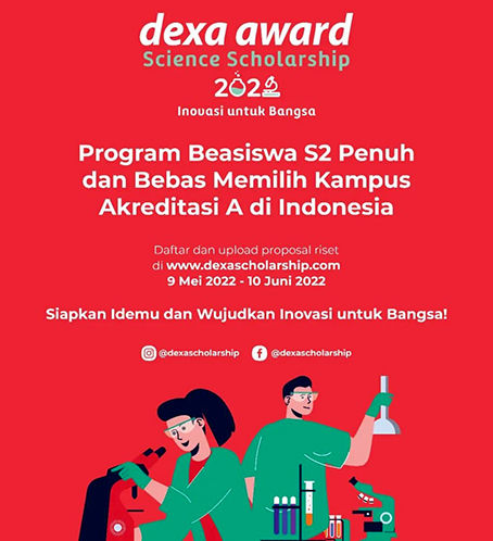 Dexa Award Science Scholarship 2022 Sudah Dibuka, Cek Jadwalnya