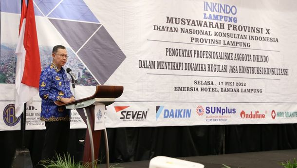 Musprov Ke-10 Inkindo Lampung, Pemprov Ajak Sinergi Sukseskan Pembangunan
