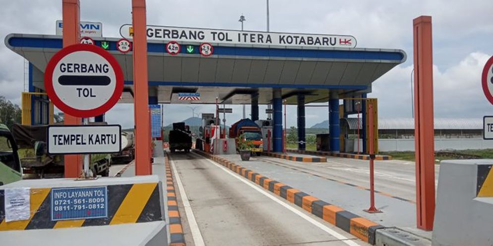 Ilustrasi Gerbang Tol ITERA Kotabaru.
