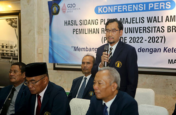 MWA Mufakat Tetapkan Widodo Jadi Rektor UB Periode 2022-2027