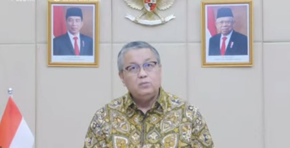 Gubernur Bank Indonesia (BI) Perry Warjiyo dalam Pengumuman Hasil Rapat Dewan Gubernur (RDG) Bulanan Bulan Mei 2022 secara virtual pada Selasa, 24 Mei 2022.