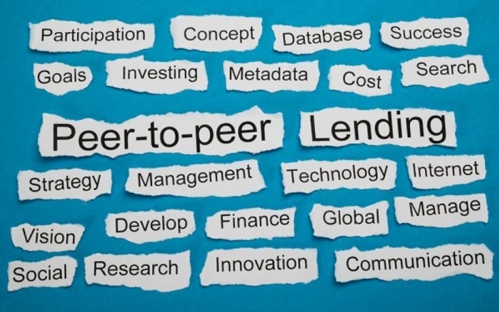 Ilustrasi finansial berbasis teknologi (fintech) peer to peer (P2P) lending.
