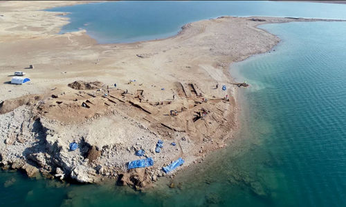 Sebuah kota kuno zaman Kekaisaran Mittani di Iraq yang sempat tenggelam hanya dapat diteliti saat air surut.