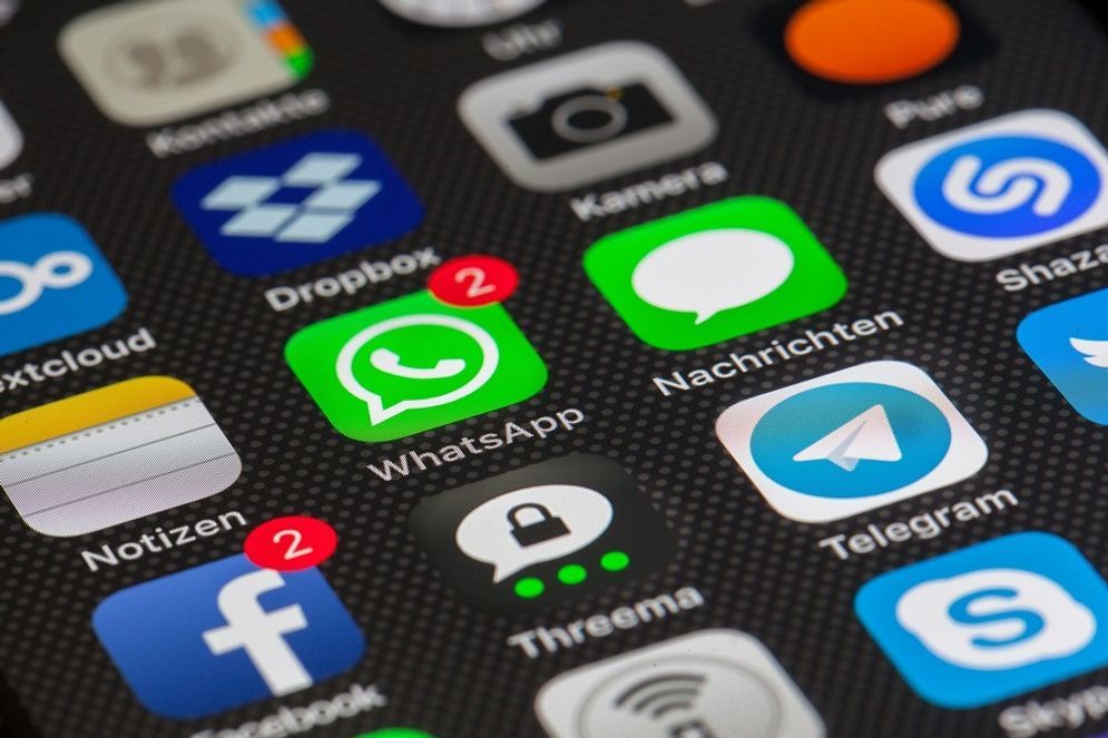Ilustrasi aplikasi pesan WhatsApp, Facebook, Telegram / Pixabay