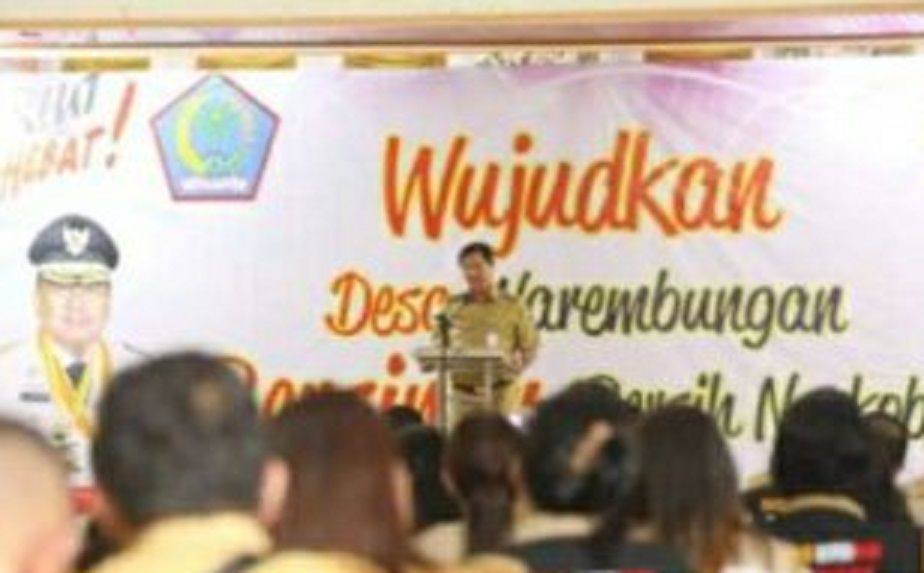 Wagub Steven Kandouw saat pencanangan Warembungan sebagai Desa Bersinar. (Foto:Istimewa)