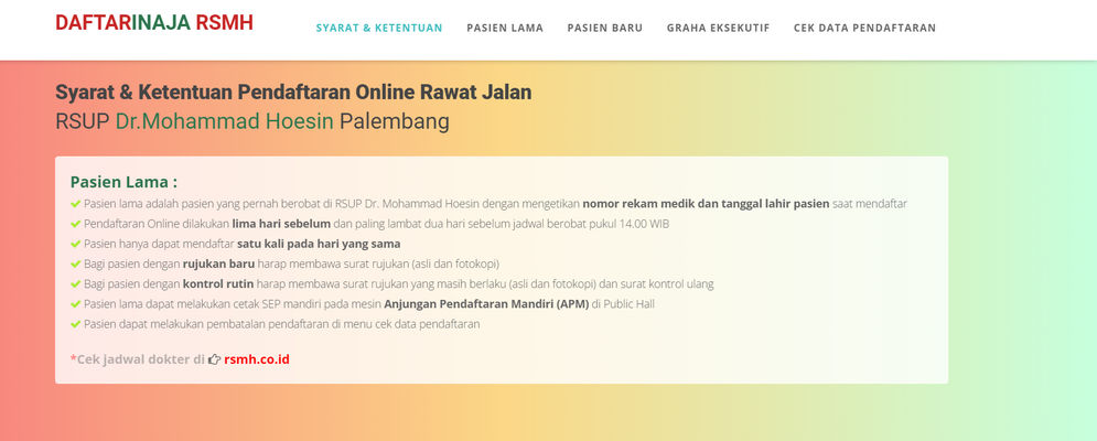 Mudahkan Pasien, RSMH Luncurkan Aplikasi "Daftarinaja" tak Perlu Antre