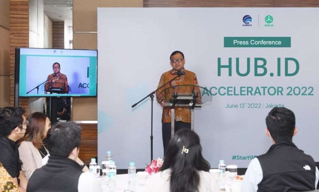 Kominfo gelar HUB.ID Acccelator 2022 untuk membantu start up digital membuka jejaring investasi. Foto: Kominfo