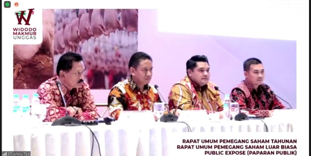 Manajemen Widodo Makmur Unggas dalam paparan publik Rabu, 15 Juni 2022..jpeg