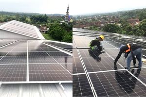 Proses pemasangan PLTS atap pada pabrik CLEO.jpeg