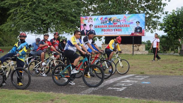 Semarakkan HUT Bhayangkara ke-76 Polres Ende Menggelar Fun Bike