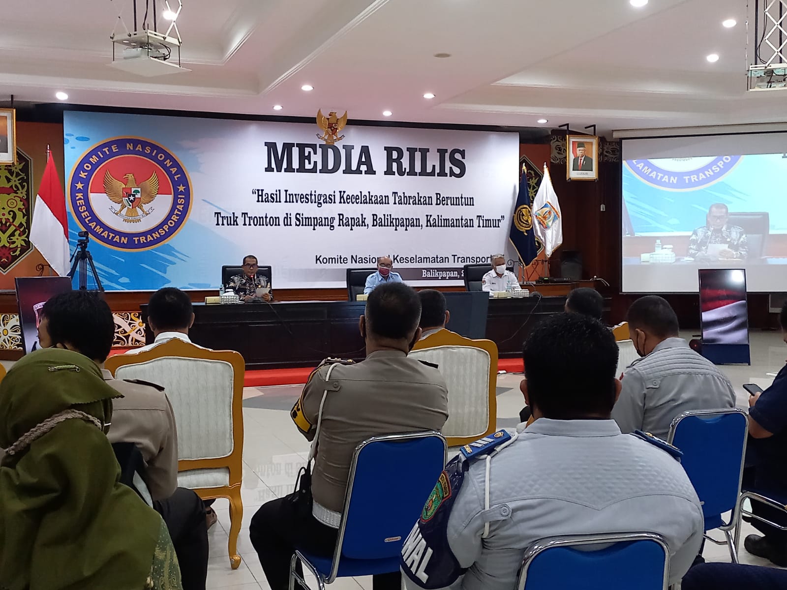 KNKT gelar Media Release di Aula Kantor Pemkot Balikpapan, Kamis (23/6/2022)