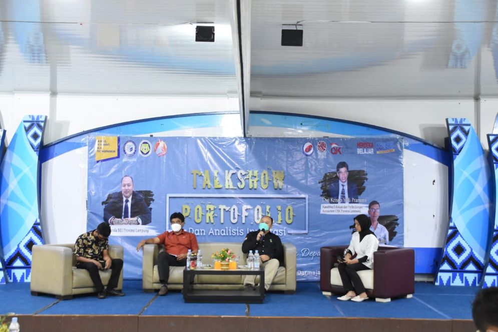 Himpunan Mahasiswa (Hima) Prodi Akuntansi Institut Informatika dan Bisnis (IIB) Darmajaya menggelar Talkshow Portofolio dan Analisis Investasi.