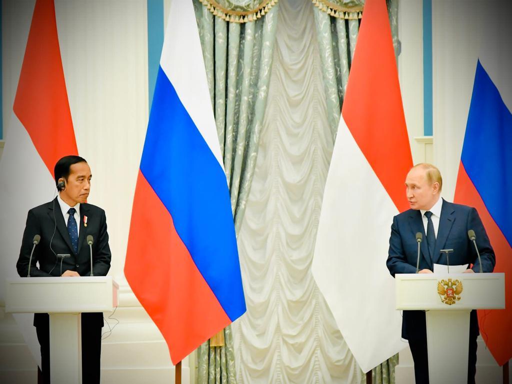 Dalam pertemuan di Moskow, Rusia, Presiden Putin menyampaikan jaminan keamanan pasokan pangan dan pupuk dari kedua negara yang sedang berseteru itu.