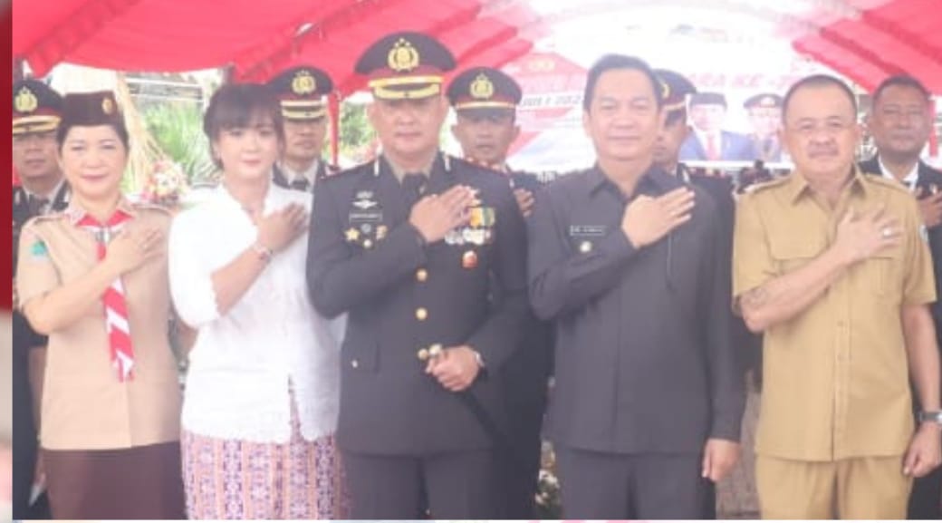 Wali Kota Caroll Senduk dan Wawali Wenny Lumentut menghadiri HUT Bhayangkara. (Foto:Istimewa)