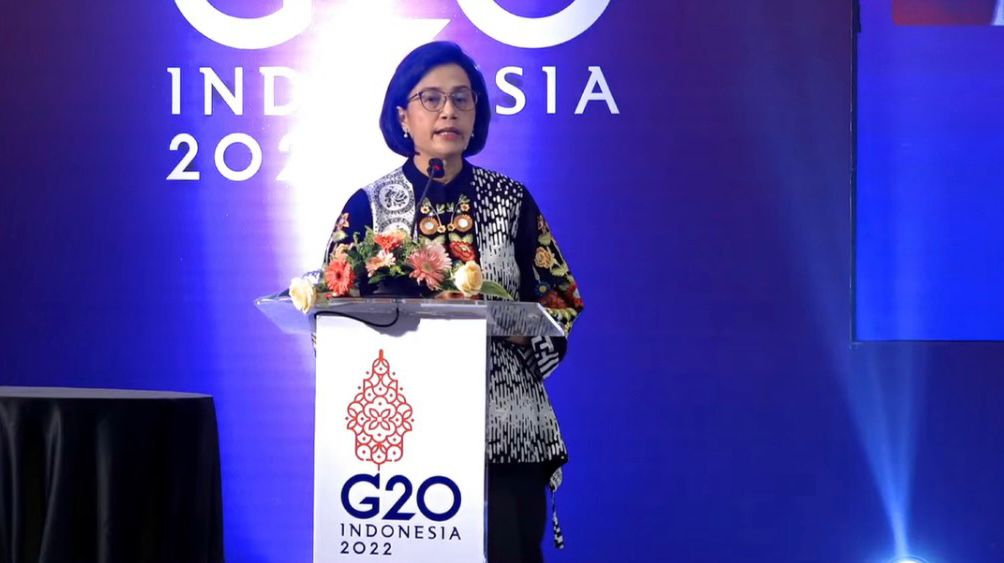 Menteri Keuangan Sri Mulyani dalam acara Securitization summit 2022