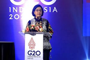 Menteri Keuangan Sri Mulyani dalam acara Securitization summit 2022.jpeg