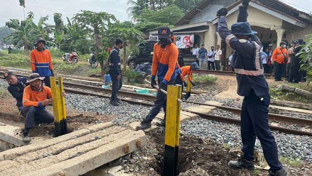 Cegah Kecelakaan, KAI Divre IV Tanjungkarang Kembali Tutup Sejumlah Perlintasan Sebidang