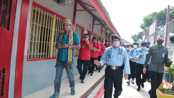 Wamenkumham Apresiasi Kegiatan Pembinaan di Lapas Narkotika Bandar Lampung