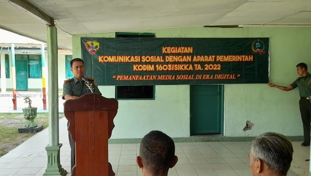 Menangkal Pemberitaan Hoax, Kodim 1603 Sikka Gelar Sosialisasi Komsos kepada Aparat Pemerintahan 