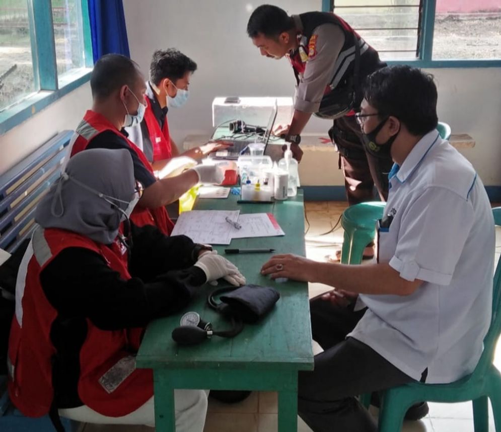 PTPN VII Unit Way Lima kembali menggelar bakti sosial donor darah, di Puskesmas Way Lima.