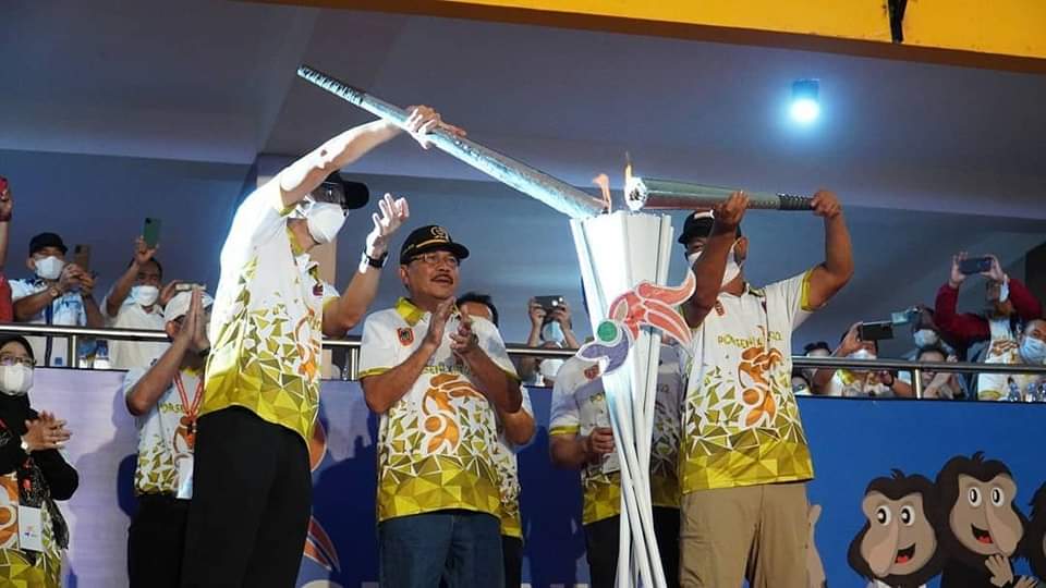Pembukaan Pekan olahraga dan seni (Porseni) antar Politeknik se-Indonesia yang diselenggarakan di Kota Banjarmasin.