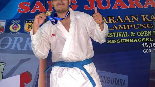 Mahasiswa Darmajaya Raih Emas di Kejuaraan Karate FORKI Lampung Utara se-Sumbagsel