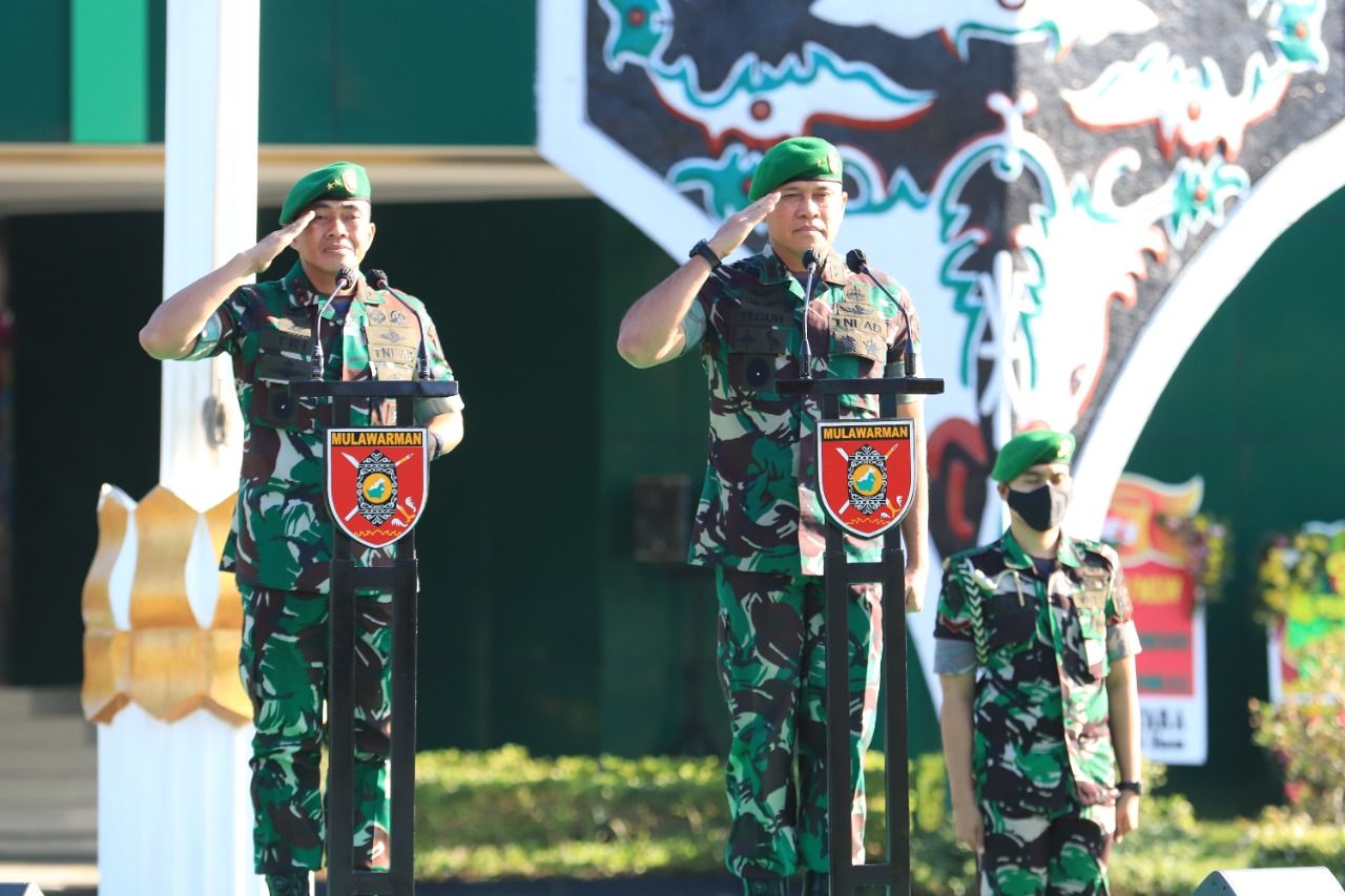 Apel Kehormatan Jadi Tanda Pergantian Pejabat Pangdam VI/Mulawarman, Rabu (20/7/2022)