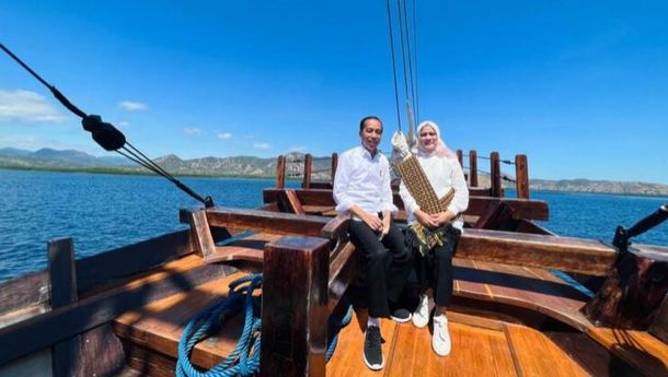 Kunker ke Pulau Rinca, TN Komodo,  Presiden Jokowi Tumpangi Kapal 'Plataran Malayeka Phinisi'