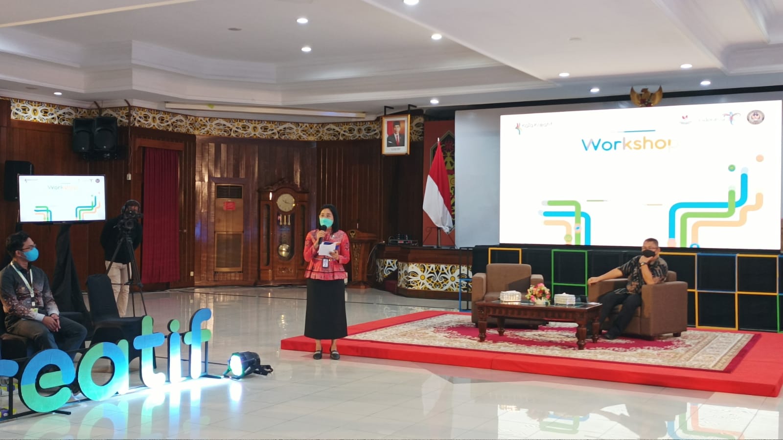 Pembukaan workshop ekonomi kreatif di Aula Kantor Pemkot Balikpapan, Ahad, 24 Juli 2022