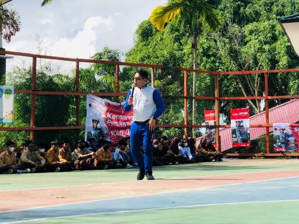 Kampanye berkendara aman yang dilaksanakan Astra Motor Kaltim 1 di SMAN 3 Balikpapan 