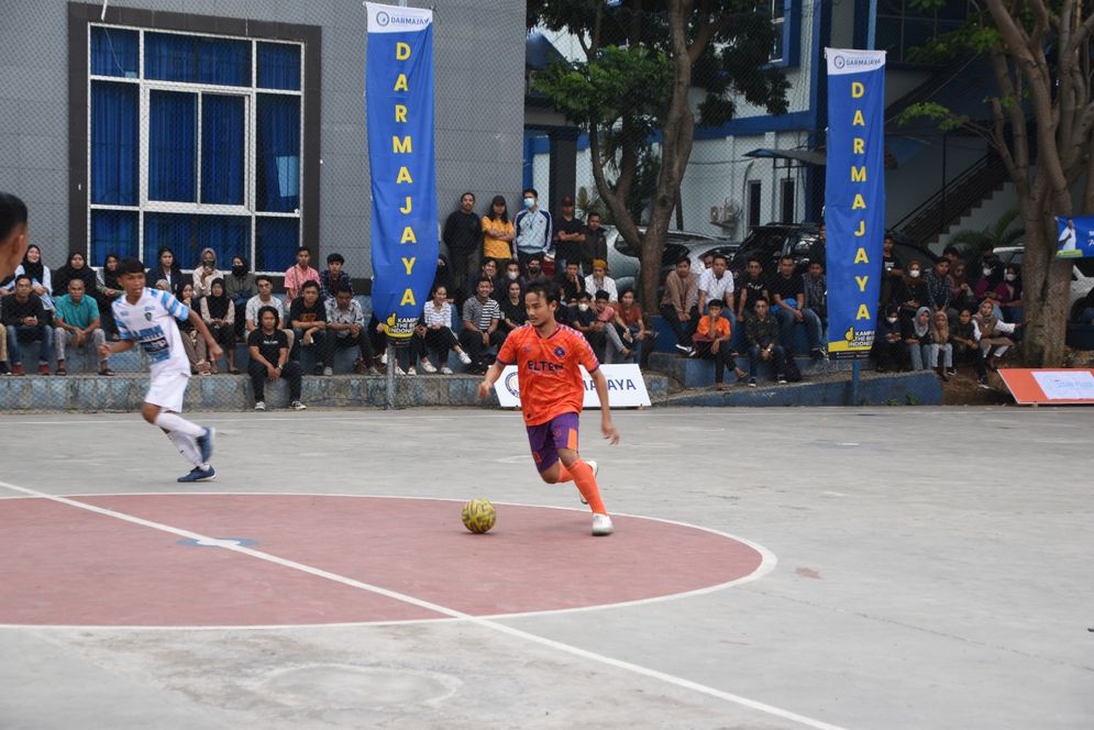 IIB Darmajaya melaju ke final Pekan Olahraga Mahasiswa Provinsi (Pomprov) Lampung Cabang Futsal setelah mengalahkan Universitas Muhammadiyah Metro (UM Metro).