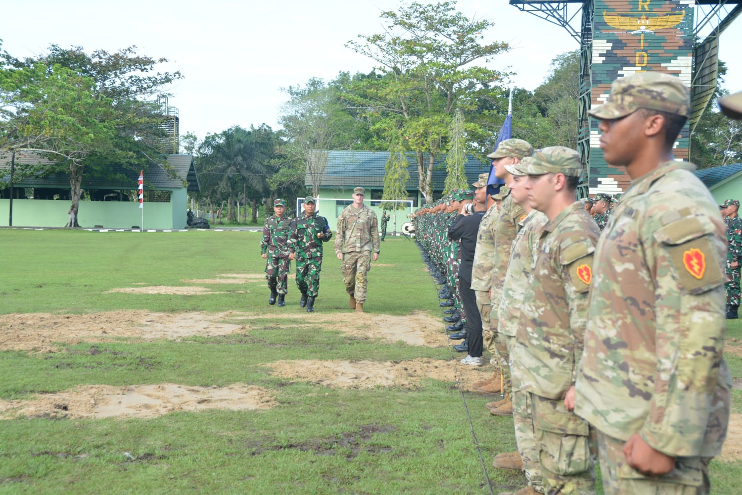 Latmagab Garuda Shield tahun 2022 kembali berlangsung di Balikpapan. TNI dari tiga matra akan menggelar latihan tempur bersama Angkatan Bersenjata Amerika. Foto: Ferry Cahyanti/ Ibukotakini.com